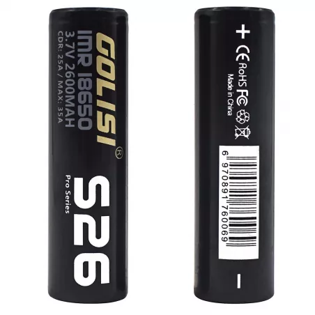 Batteria S26 18650 - 2600 Mah - 25a - Golisi